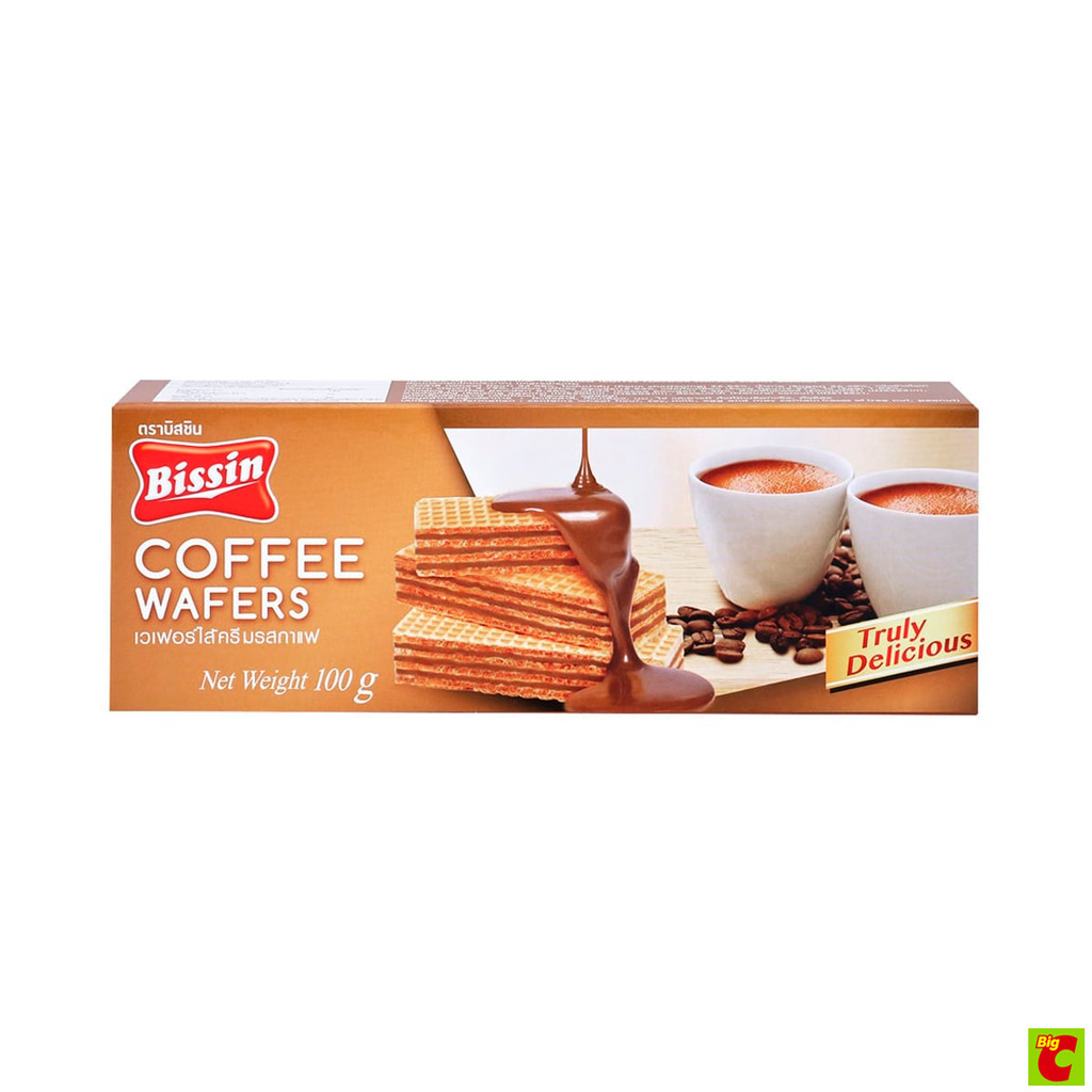 บิสชิน เวเฟอร์ไส้ครีม รสกาแฟ 100 ก.