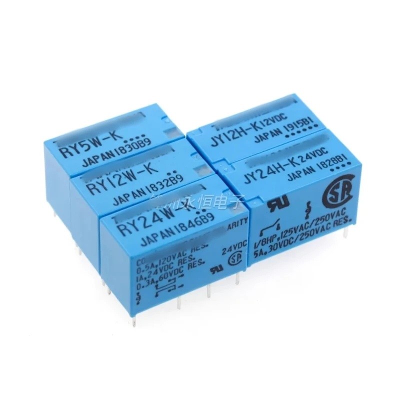 1 ชิ้น/ล็อตสัญญาณรีเลย์ RY5W-K RY12W-K RY24W-K JY5H-K JY12H-K JY24H-K ชิปในสต็อก KDQT