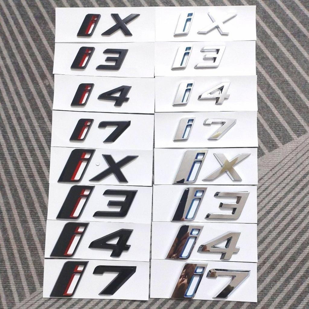 Suitable for i4 letter stickers, i7, i3, ix4, ix3, ix7i electric car rear black stickers