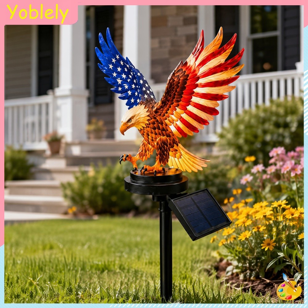 [Yoblely.th] Eagle Solar Lights ตกแต่งกันน้ํา 4th of July ตกแต่ง