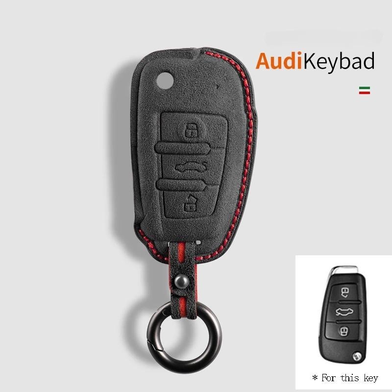 สําหรับ Audi A1 A4 B9 A5 A3 A6 8S S5 S7 8W Q5 Q2 Q3 Q7 R8 S6 RS3 หนังนิ่มหนังกุญแจรถพวงกุญแจสําหรับ 