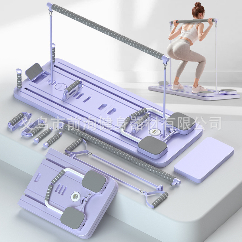Pilates board with handle, multifunctional abdominal board, plank support, home yoga exercise equipm