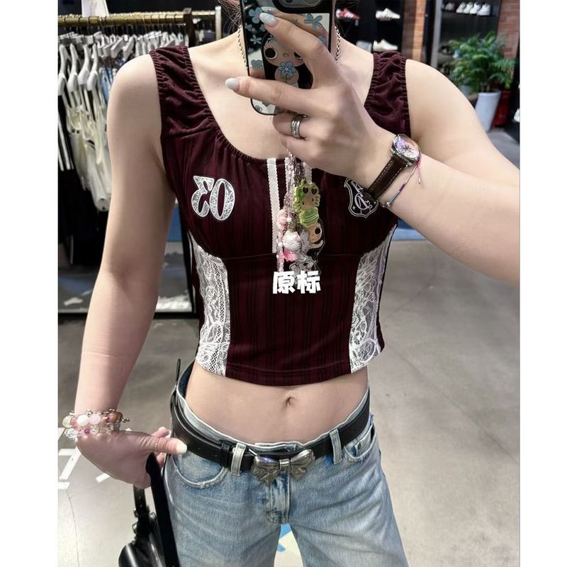 Jennie Summer Women American Jersey All-Match Sports Hot Girl Vest KU4750/zz7.21