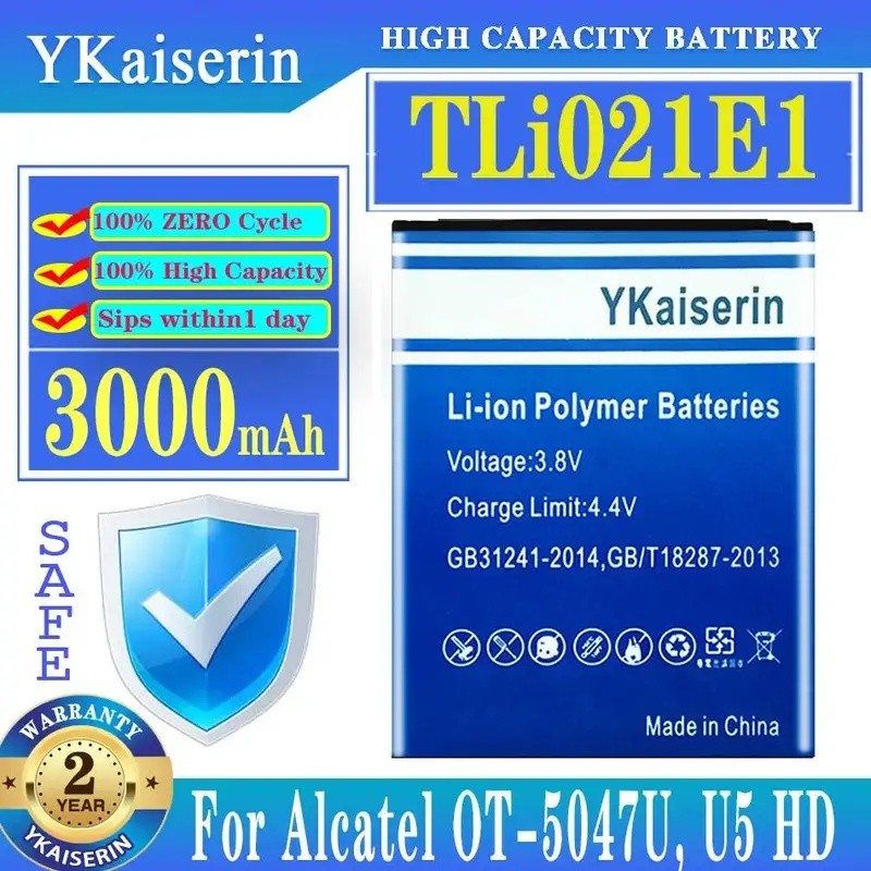 สําหรับ Alcatel OT-5047U U5 HD CAB2150008C1 Premium Replacement 3000mAh TLi021E1 แบตเตอรี่โทรศัพท์มื