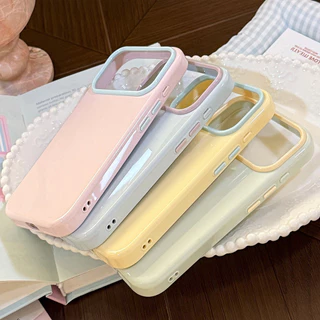 เคสมือถือ For iPhone 13 17 Pro Max Case For iPhone 15 14 16 Pro Max 15 Pro Max เคสโทรศัพท์ลายมาการองสีสันสดใสน่ารักสดใส
