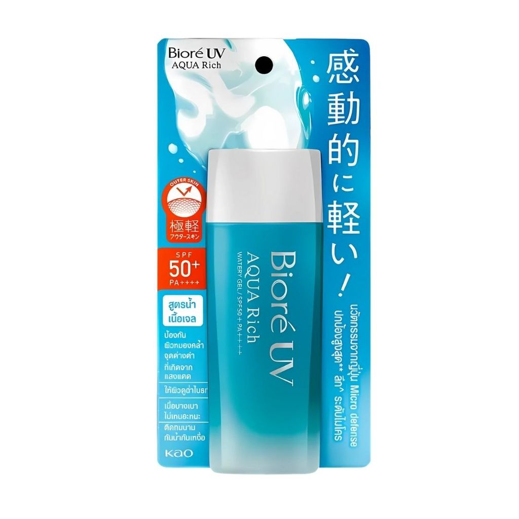 บิโอเร ยูวีอะควาริชโลชั่นกันแดดวอเตอร์รี่เจลลี่SPF50 Biore UV Aqua Watery Jelly SPF50 90ml.