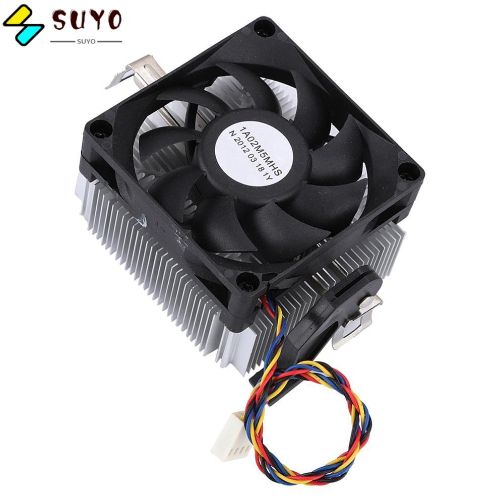 SUYO CPU Cooler, 2200RPM 22dBA พัดลมระบายความร้อน CPU, พัดลมคอมพิวเตอร์พีซีคอมพิวเตอร์ 12V สีดําความ