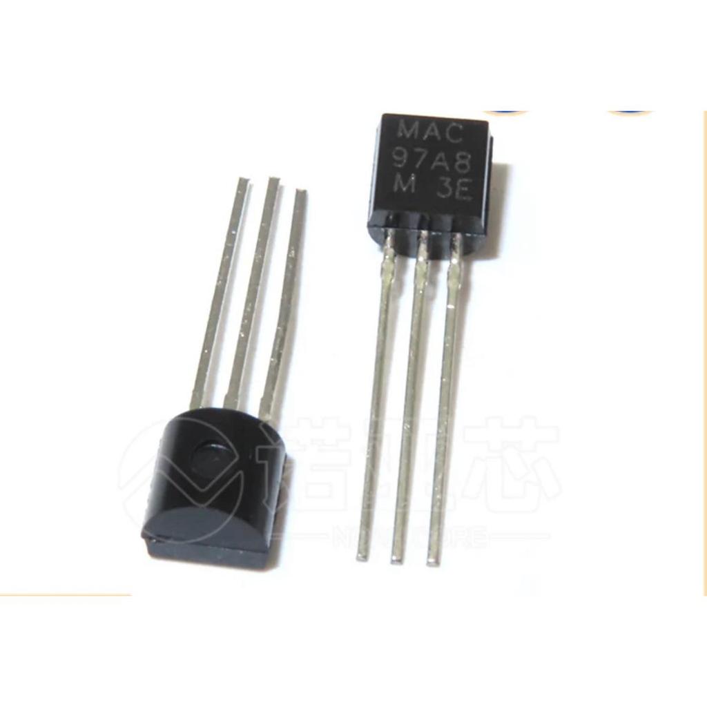 MAC97A8 0.6A 600V ซิลิคอนควบคุมสองทาง TO-92 In-Line Triode