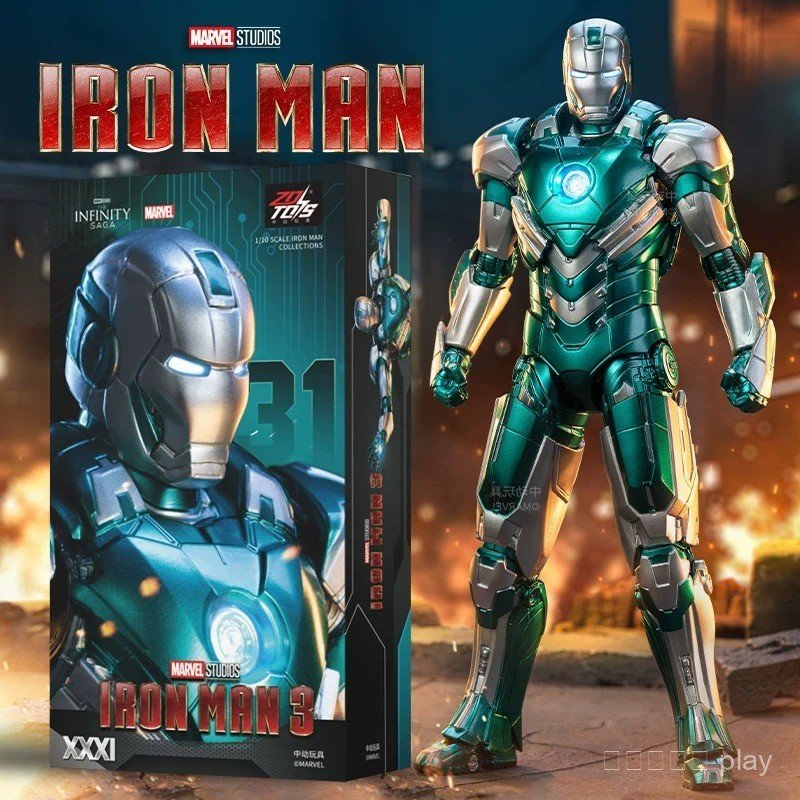ZD Toys Iron Man Mark 31 (MK31) "Piston" 4-Inch Action Figure - Marvel's Iron Man 3