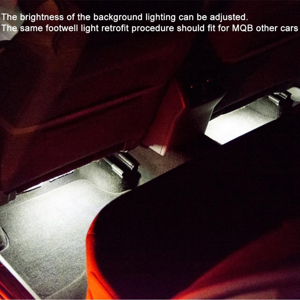 Zunate ชุดไฟ LED Footwell 2 ชิ้นพร้อมสายไฟ OEM 5G0947409 เหมาะสําหรับ MK7 MK7.5 7 R 8V MQB Platform 