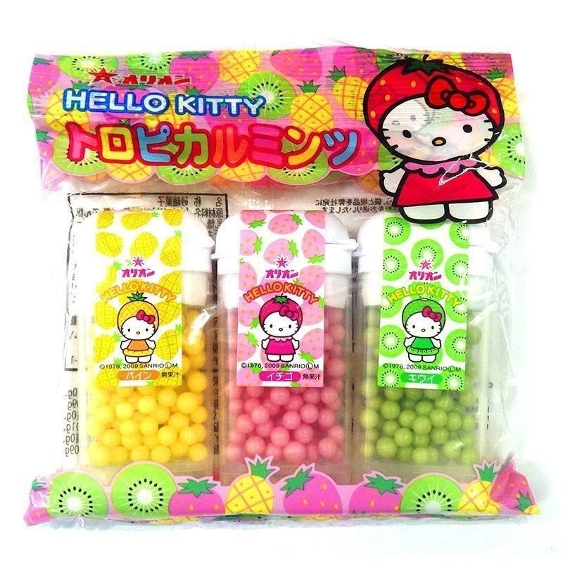 นําเข้า Sanrio HelloKitty Candy Fruit Candy Pineapple Strawberry Kiwi Fruit Flavour Assorted Candy S