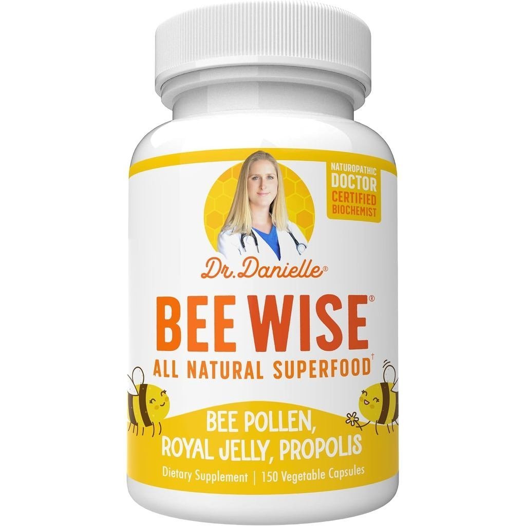 ดร. Danielles Bee Wise - อาหารเสริมเกสรผึ้ง - Bee Well with Royal Jelly, Propolis, Beepolen ใน 4 แคป