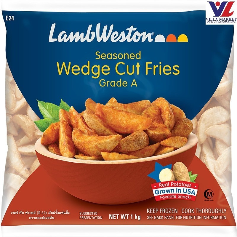 Lamb Weston E24 Crispy Wedges 1 Kg.แลมบ์ เวสตัน E24 มันฝรั่งหั่นเสี้ยวทอดกรอบ French Fries