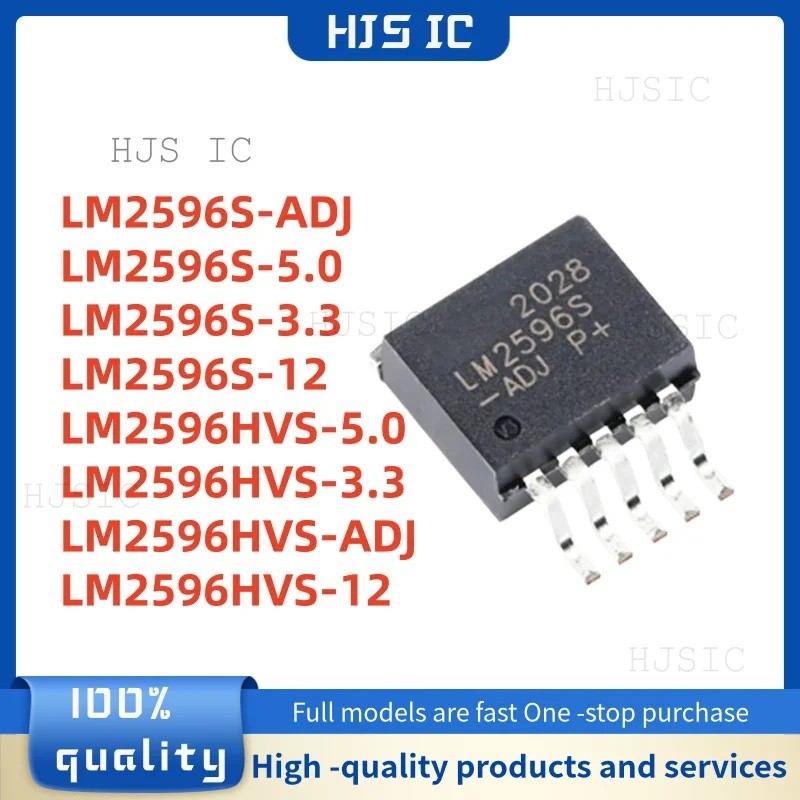 5PCS LM2596S-ADJ LM2596S-5.0 LM2596S-3.3 LM2596HVS-ADJ LM2596HVS-5.0 LM2596S-12 LM2596S LM2596S-เอฟเ