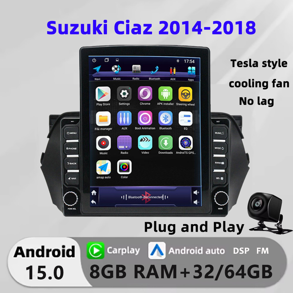 Honxun 9.7 นิ้ว Tesla สไตล์ 8GB + 64 android หัวสําหรับ Suzuki Ciaz 2014-2018 ESSGOO acodo ASTRAL Ke