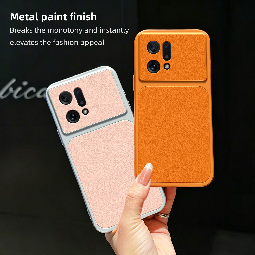 เคส ใช้ได้กับ Oppo Find X5 Pro PFEM10 CPH2305 PFFM20 ครอบคลุมเต็มหน้าจอป้องกันการตกนิ่มหนังเนื้อเคสโ