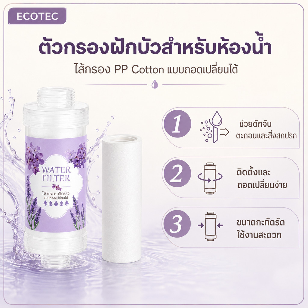 BBTTHAILAND ไส้กรองฝักบัว Vitamin Shower Filter น้ำหอมแท่งกรองน้ำ ฝักบัวกรองคลอรีน หลากหลายกลิ่น กรองสิ่งเจือปนจากน้ำ
