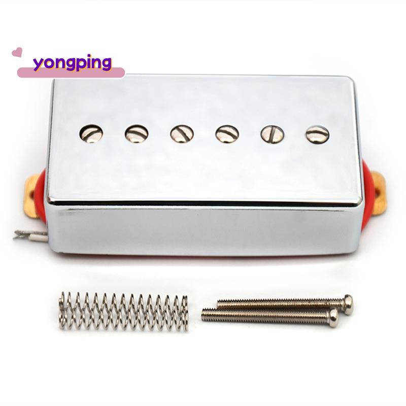 P90 สไตล์กีตาร์ไฟฟ้า Humbucker-Sized Single Coil Pickup พร้อมสกรูปรับได้ 6 ชิ้น, 50 มม.