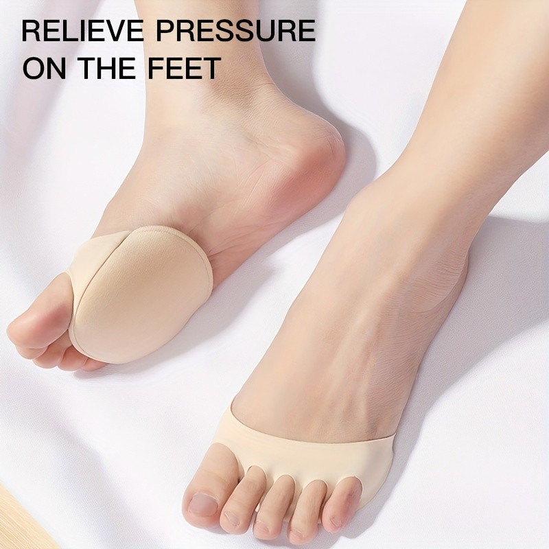 1 คู่ 2 คู่ผู้หญิงรองเท้าส้นสูง Forefoot Cushion Anti สวมใส่เท้าเบาะครึ่งขนาดรองเท้า Insole Pad สําหรับเดินสบาย