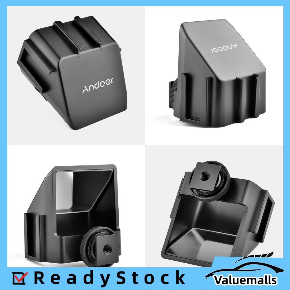 Valuemalls Universal กล้อง Selfie Vlog Flip Up กระจกหน้าจอ 3 Cold Shoe Mounts สำหรับติดตั้งไมโครโฟน 