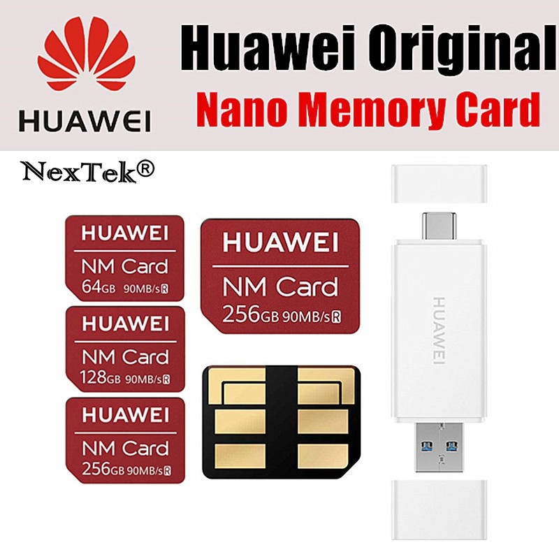 แท้100% Huawei NM Card 128GB Nano Memory Card Reader การ์ด Huawei NM ดั้งเดิม 90MB/s 64GB/128GB/256G