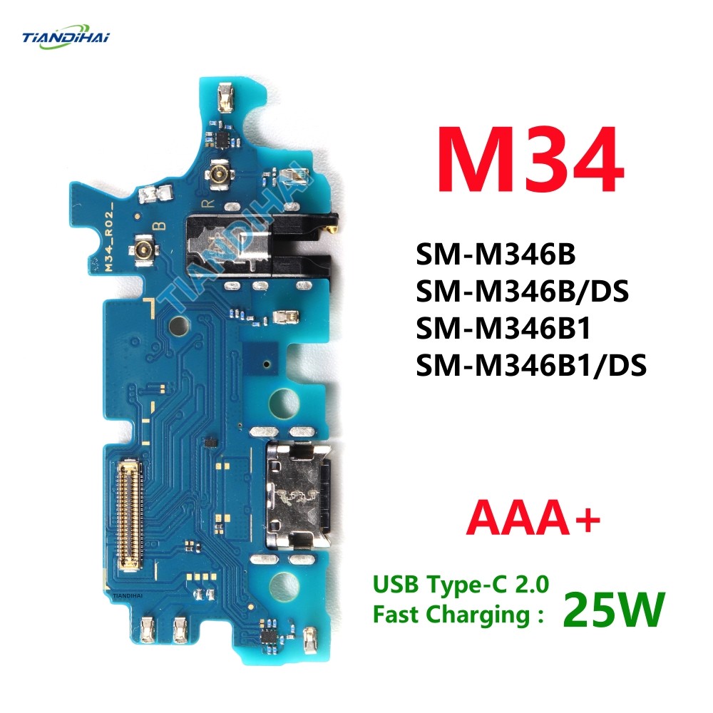 AAA + สําหรับ Samsung Galaxy M34 5G M346 M346B M346B/DS USB ชาร์จพอร์ต Flex สาย Type C Charger Conne