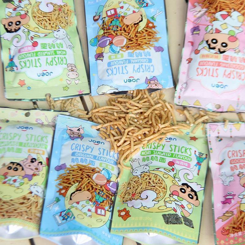 ประเทศไทยนําเข้า Joen Crayon Shin-Chan Co-Branded Crispy Strips Original Crispy Noodles Casual Puffe