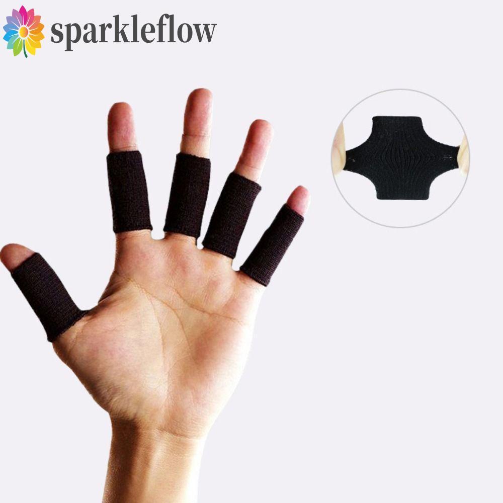 SPARKLEFLOW Finger Sleeve Support Gym Finger Guard เทปนิ้วยืดหยุ่นรองรับ Finger Guard Elastic สําหรั
