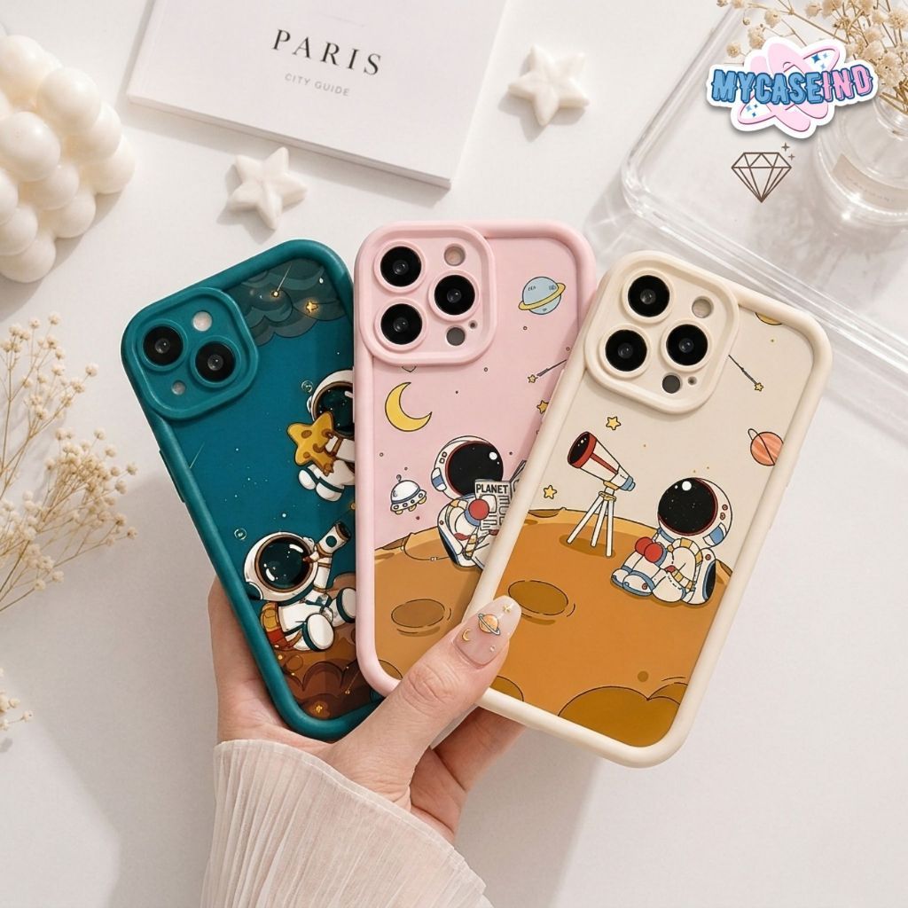 [MYCASEIND] นักบินอวกาศพิมพ์ astro case redmi 10 10c 12 12c 13 13x 13c 14c 15 15c 8 8a pro 9 9a 9c 1