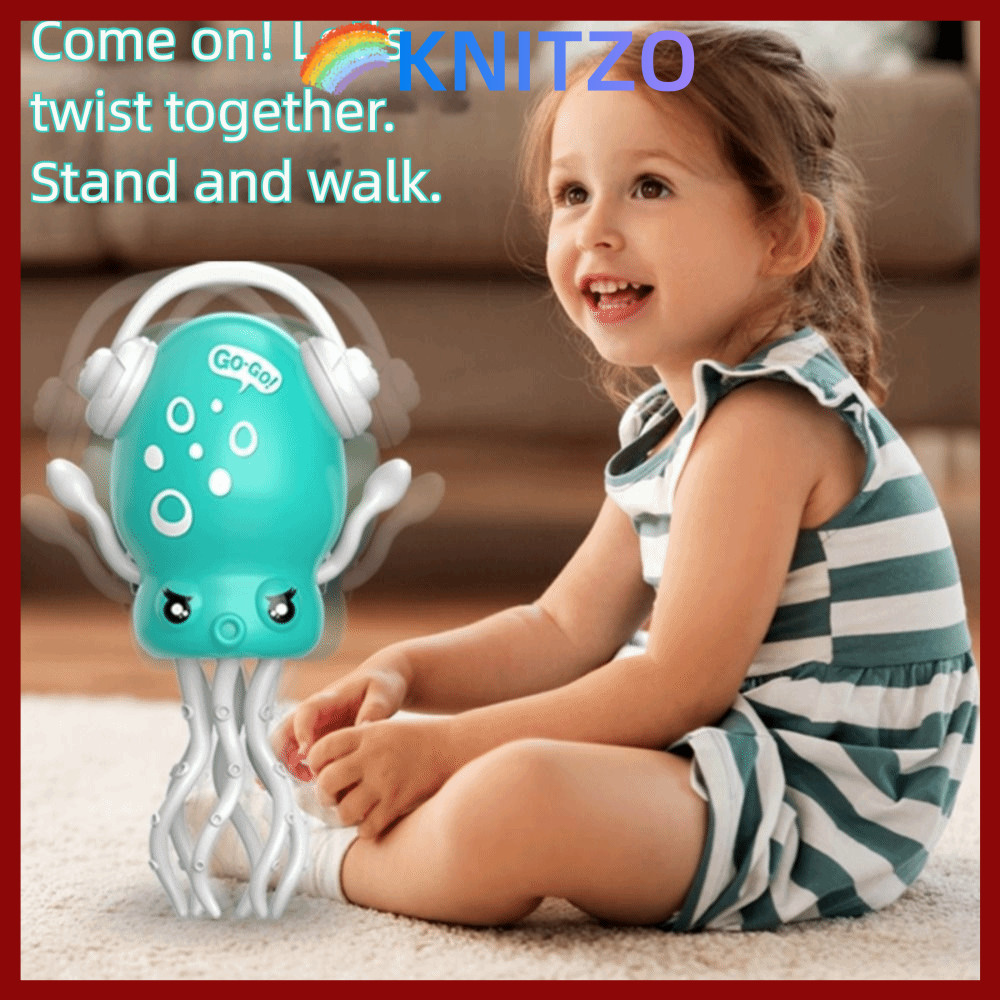 KNITZO Auto-Dance Octopus ของเล่น, Crawling Dancing เซ็นเซอร์อุปสรรคอัตโนมัติเต้นรํา Octopus ของเล่น
