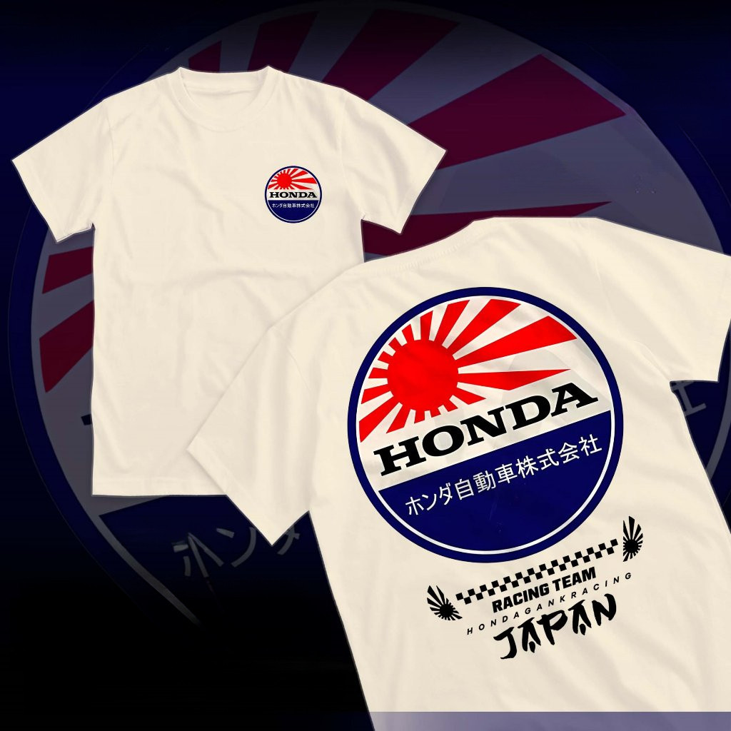เสื้อยืดคอกลมผ้าฝ้าย100% วงกลมอาทิตย์ญี่ปุ่น สไตล์วินเทจ JDM เหมาะทุกเพศแฟนรถฮอนด้า S-5XL