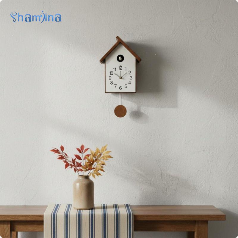 [Shamjina] Pendulum Swing ไม้ Cuckoo Wall Pendulum Clock Cuckoo Wall Pendulum Clock Home Decor