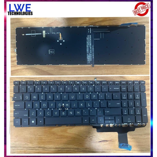 ELITEBOOK 850 G7 855 G7 L89916-001 คีย์บอร์ด US BACKLIT ไม่มีกรอบแป้นพิมพ์แล็ปท็อป