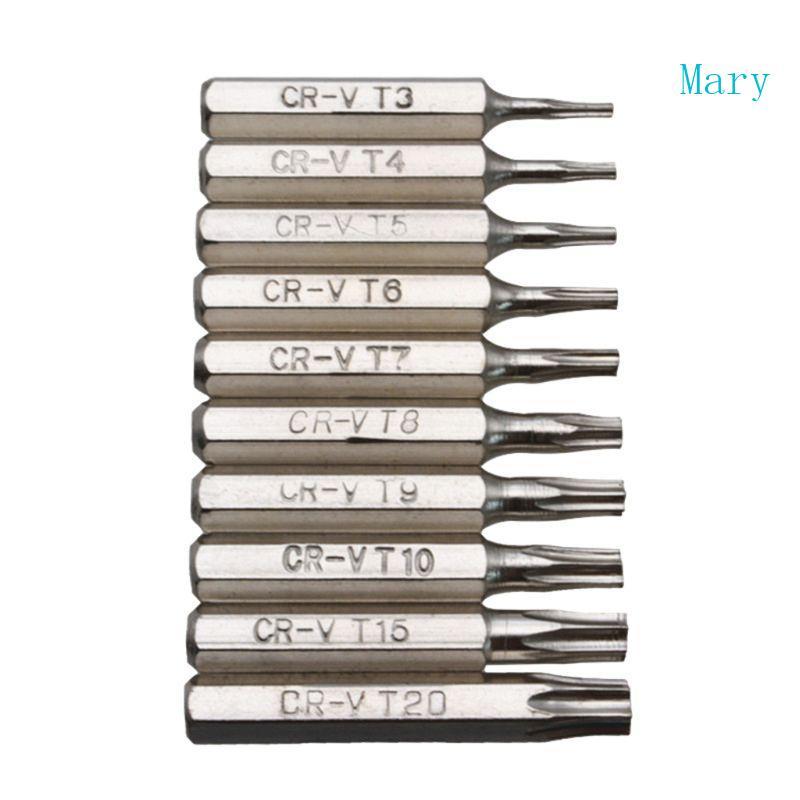 Mary 10 ชิ้น Blossoming หัวไขควงชุด Bit สว่านแม่เหล็ก Bit Extension Bit