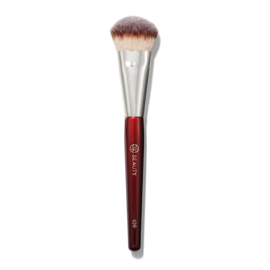 BK BEAUTY BRUSHES - 109 MINI CONTOURED FOUNDATION - Face Brush for Liquid หรือ Cream Foundations - B