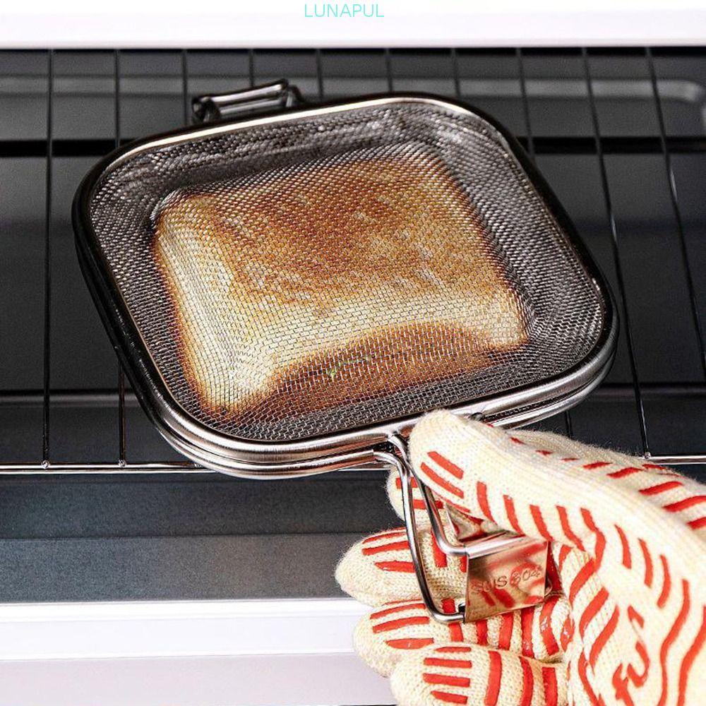 LUNAPUL Sandwich Pan Baking Roasting Toast Net Clip ครัวอเนกประสงค์ Paninis Press