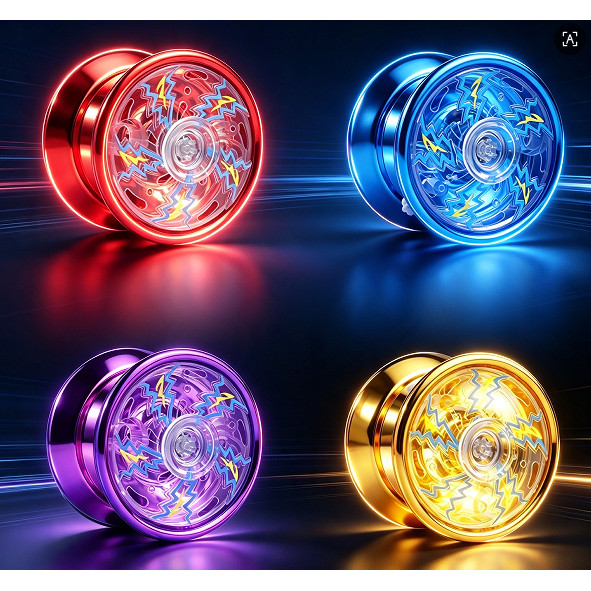 Boy Yo-Yo โลหะผสมรีไซเคิลอัตโนมัติ Shock-Resistant หก-One ของขวัญโลหะ Yo-Yo เด็ก Luminous ของเล่น