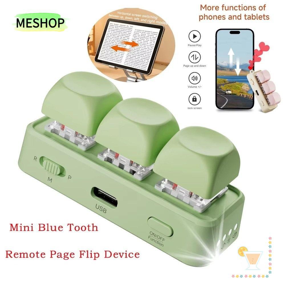 MESHOPTH EBook หน้า Turner คีย์บอร์ด, แบบพกพา 3 คีย์คีย์บอร์ดหน้า Turner, Multi-functional Universal