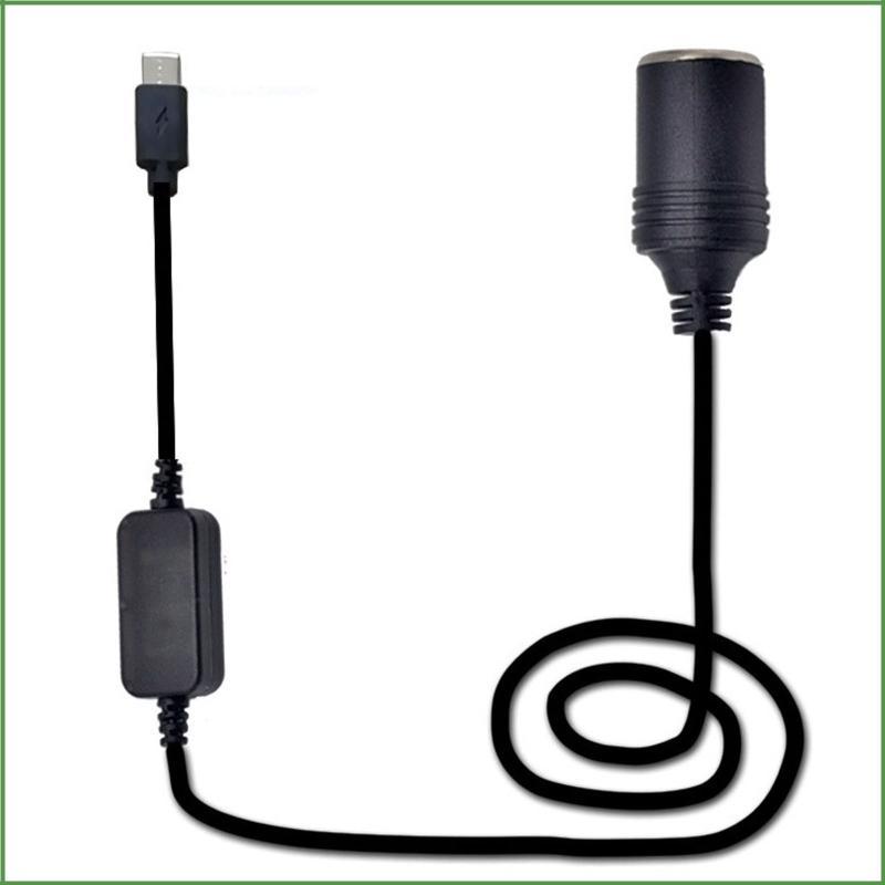 BON USB-C 5V Type-C ชายถึง 12V สายไฟซ็อกเก็ตรถยนต์สําหรับรถยนต์ 12V อุปกรณ์ขับเคลื่อน