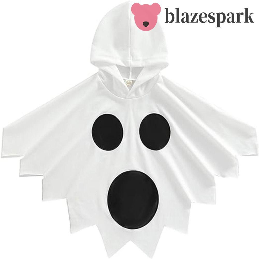 BLAZESPARK ฮาโลวีนเครื่องแต่งกายคอสเพลย์ Props, หมวกสมจริงฮาโลวีน Cape, Casual Party ตลก Hooded Pumpkin Ghost Cloak All Saints Day