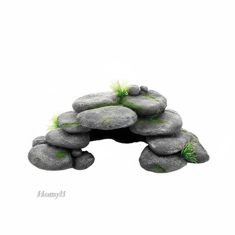 [Homyl1] เรซิ่น Rock Cave Naturalistic Design Aquatic Pet Hideout Cave Aquatic Habitat