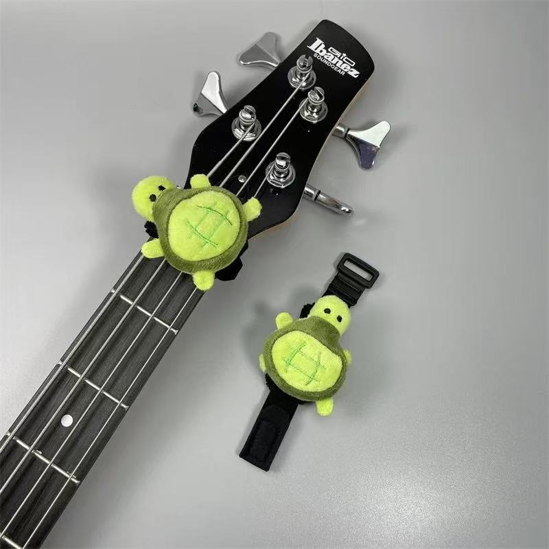 น่ารักเต่า Tie Headstock Silencer เข็มขัดกีตาร์ไฟฟ้า Silencer เข็มขัดเบส String ป้องกันเสียงเข็มขัด 