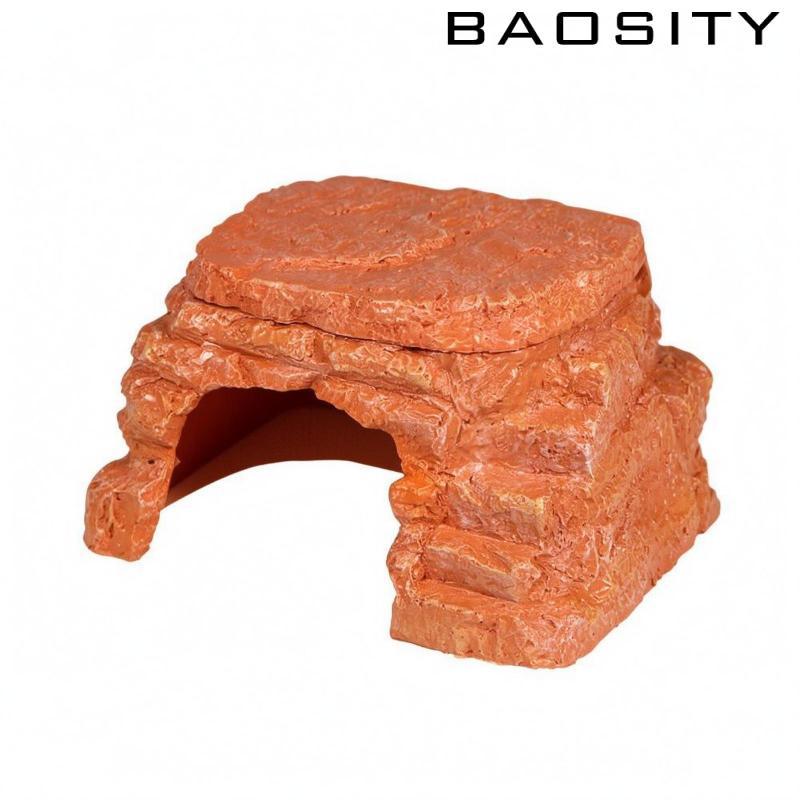 [Baosity] Rock Cave Heater Hollow Entrance Heated Hiding Shelter Bearded Dragon Basking Rock Flat To