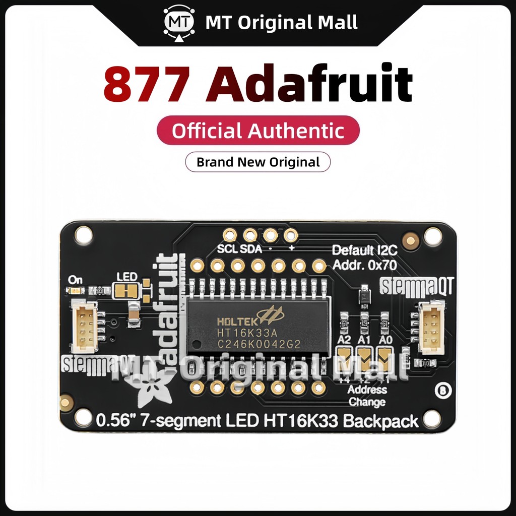 877 Adafruit 7-Segment LED Matrix Backpack - STEMA QT / qwiic
