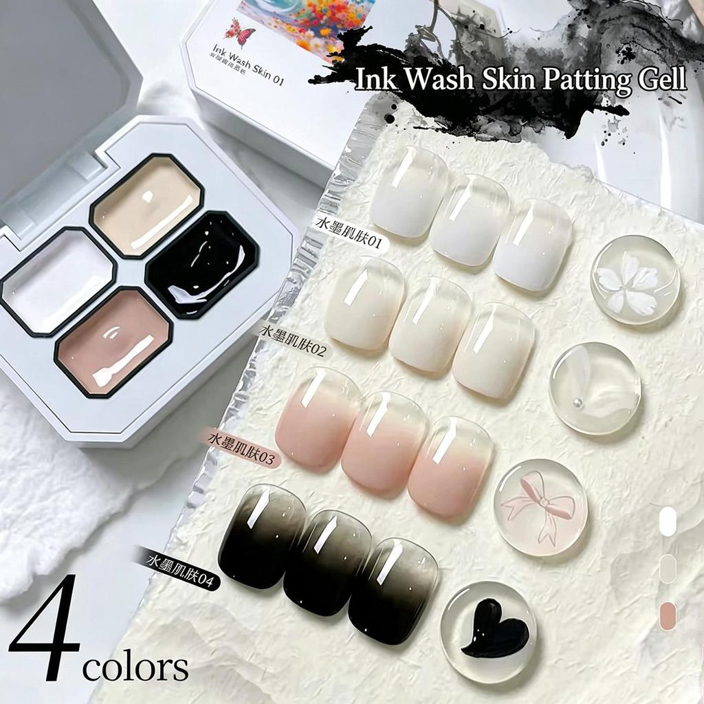 MIANEL Bestseller 4-Grid Concealer Blush Sponge Ink Skin Gel Painting Ombre Gel Polish Nail Salon Tr