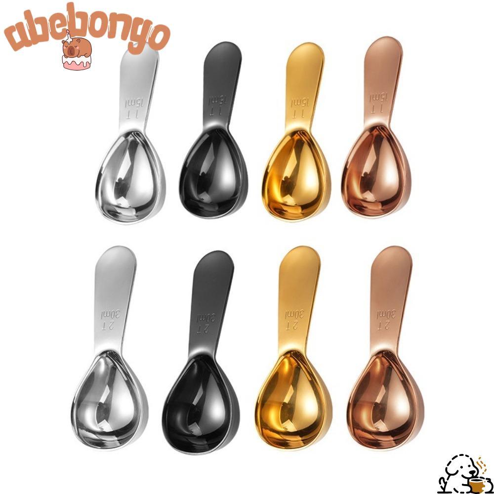 ABEBONGOTF ที่ตักกาแฟ, สแตนเลส 15/30ml ช้อนตวงเมล็ดกาแฟ, ทนทาน 1 Tbsp หรือ 2 Tbsp Ergonomic Tablespo