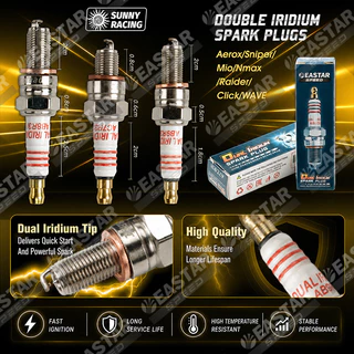 ✅ หัวเทียนแต่ง UMA ปลั๊กจุดประกาย สําหรับ ไอริเดียมคู่ RAIDER, NMAX, Aerox, CLICK, RS150, GSX, เราเตอร์, Aerox, Mio