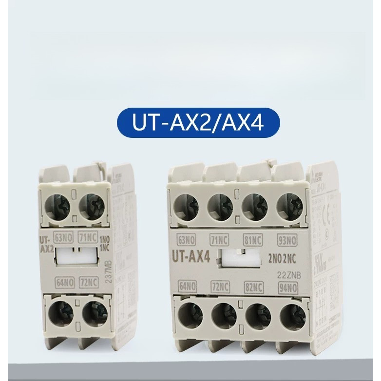 หน้าสัมผัสเสริมคอนแทคเตอร์ MITSUBISHI ST ของแท้ รุ่น UT-AX2 / AX4 แบบ 1a1b / 2a / 2b / 3a1b / 4a