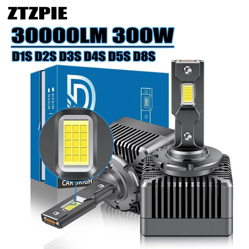ZTZPIE 6000K 30000LM D1S D2S D3S D4S D8S D5S ทองแดงหลอด Led ไฟหน้า CSP 7740 โคมไฟ Canbus ที่มีประสิท