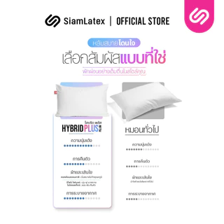 SiamLatex Hybrid Plus หมอนยางพาราไฮบริด หมอนเพื่อสุขภาพ ผสมผสาน ใยหมอนไฟเบอร์ และ น้ำยางพารา